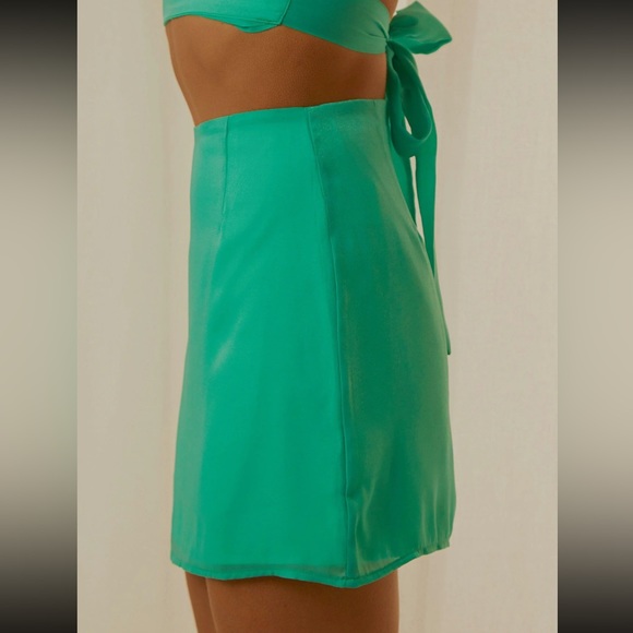 NWT US 2 Peppermayo Hazel Mini Skirt - Jade - Picture 2 of 6